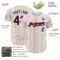 Custom White Orange Pinstripe Navy Authentic Baseball Jersey