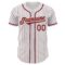Custom White Crimson Pinstripe Cream Authentic Baseball Jersey