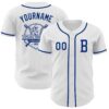 Custom White Royal Authentic Baseball Jersey