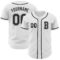 Custom White Black Authentic Baseball Jersey