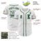 Custom White Green Authentic Baseball Jersey
