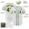 Custom White Green-Gold Authentic Baseball Jersey