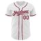 Custom White Crimson Authentic Baseball Jersey