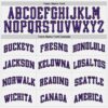Custom White Purple-Black Authentic Baseball Jersey