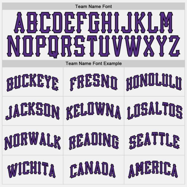 Custom White Purple-Black Authentic Baseball Jersey