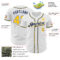 Custom White Yellow-Navy Authentic Baseball Jersey