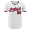 Custom White Red-Royal Authentic Baseball Jersey