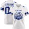 White2264-1 Custom White Royal Authentic Football Jersey