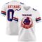 White2266-1 Custom White Royal-Red Authentic Football Jersey