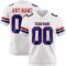 White2266 Custom White Royal-Red Authentic Football Jersey