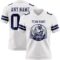 White2268-1 Custom White Navy Authentic Football Jersey