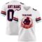 White2270-1 Custom White Navy-Red Authentic Football Jersey