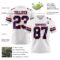White2270-2 Custom White Navy-Red Authentic Football Jersey