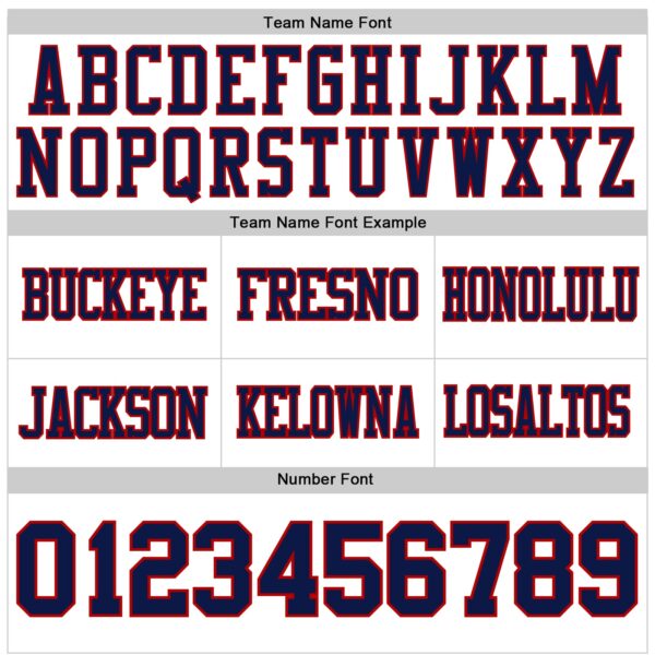 Custom White Navy-Red Authentic Football Jersey