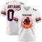White2271-1 Custom White Navy-Orange Authentic Football Jersey