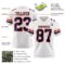 White2271-2 Custom White Navy-Orange Authentic Football Jersey
