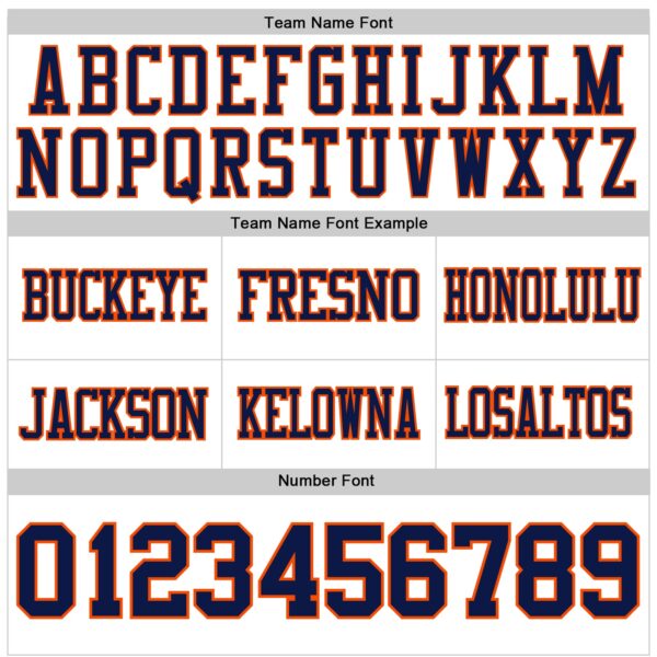 Custom White Navy-Orange Authentic Football Jersey