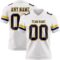 White2272 Custom White Navy-Gold Authentic Football Jersey