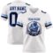 White2273-1 Custom White Navy-Light Blue Authentic Football Jersey