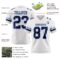 White2273-2 Custom White Navy-Light Blue Authentic Football Jersey