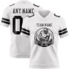 Custom White Black Authentic Football Jersey