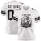 White2276-1 Custom White Black Authentic Football Jersey