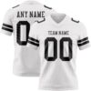 Custom White Black Authentic Football Jersey