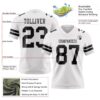 Custom White Black Authentic Football Jersey