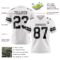 White2276-2 Custom White Black Authentic Football Jersey