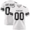 White2276 Custom White Black Authentic Football Jersey