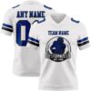 Custom White Royal-Black Authentic Football Jersey