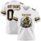 White2281-1 Custom White Black-Old Gold Authentic Football Jersey