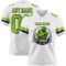 White2289-1 Custom White Neon Green-Black Authentic Football Jersey
