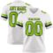 White2289 Custom White Neon Green-Black Authentic Football Jersey