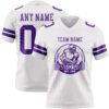Custom White Purple Authentic Football Jersey