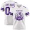 White2299-1 Custom White Purple Authentic Football Jersey