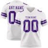 Custom White Purple Authentic Football Jersey