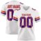 Custom White Purple-Orange Authentic Football Jersey