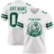 White2309-1 Custom White Kelly Green Authentic Football Jersey