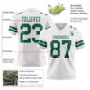 Custom White Kelly Green Authentic Football Jersey