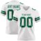 White2309 Custom White Kelly Green Authentic Football Jersey