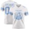 White2315-1 Custom White Light Blue Authentic Football Jersey