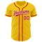 Custom Yellow Red-White Authentic Baseball Jersey