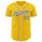 Custom Yellow Steel Gray-White Authentic Baseball Jersey