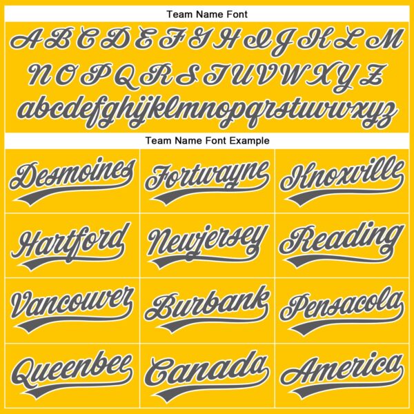 Custom Yellow Steel Gray-White Authentic Baseball Jersey