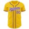 Custom Yellow Purple-White Authentic Baseball Jersey