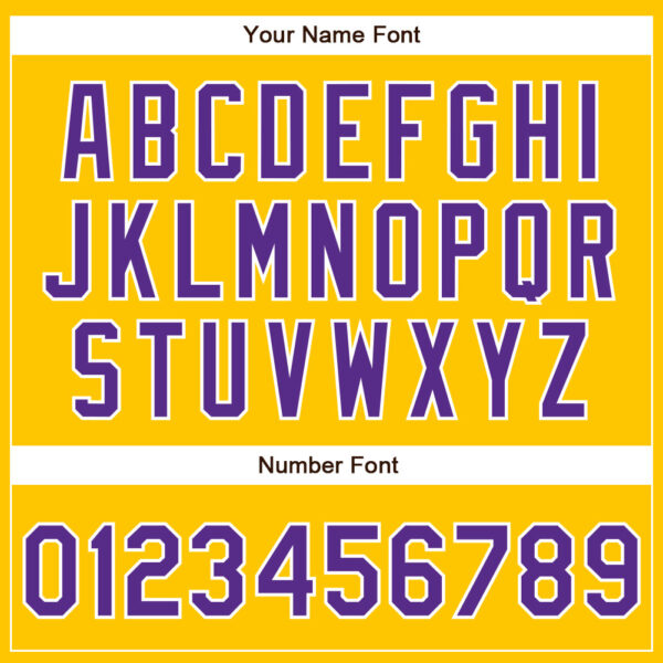 Custom Yellow Purple-White Authentic Baseball Jersey