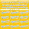 Custom Yellow Light Blue-White Authentic Baseball Jersey