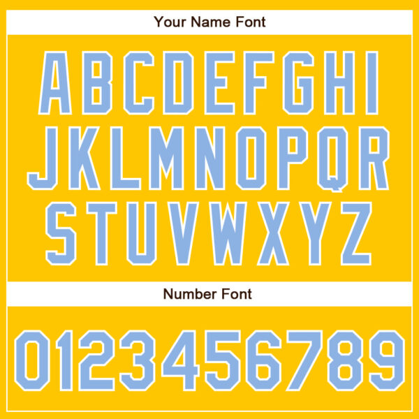 Custom Yellow Light Blue-White Authentic Baseball Jersey