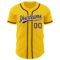 Custom Yellow Brown-White Authentic Baseball Jersey